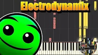 Level 15 (Electrodynamix) - Geometry Dash [Piano Tutorial] (Synthesia) HD Cover