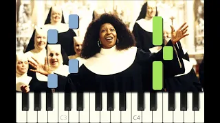 piano tutorial "I WILL FOLLOW HIM" Sister Act, 1993, with free sheet music