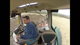 John Deere 6210r ploughing- incab view