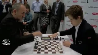 Blitz Chess Magnus Carlsen vs  Manager Espen Agdestein