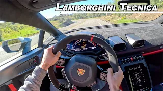 2023 Lamborghini Huracán Tecnica - V10 RWD Mountain Road Blast (POV Binaural Audio)