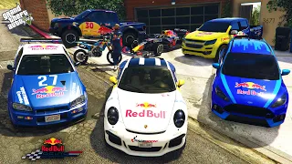 GTA 5 - Stealing RED BULL Cars with Franklin! (Real Life Cars #122)