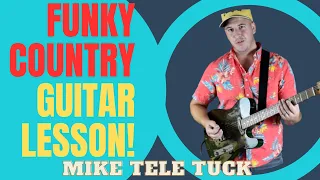 "Funk #88"  Twangy Groovin Country Telecaster guitar song lesson Backing Track and tabs available
