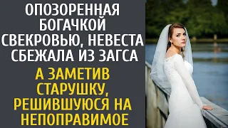 Опозоренная богачкой свекровью, невеста сбежала из ЗАГСа… А заметив обреченную старушку на мосту…