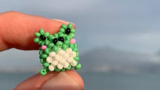 How to make beaded frog tutorial