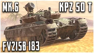 FV215b 183, Chieftain Mk. 6 & Kpz 50 t WoT Blitz | Gameplay Episode