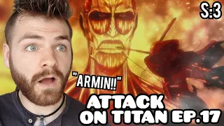 ARMIN!!! LEVI vs BEAST TITAN??!! | ATTACK ON TITAN EPISODE 17 | SEASON 3 | New Anime Fan! | REACTION