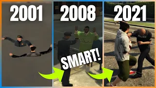 Evolution of COPS LOGIC in GTA Games (2001-2021) GTA 3 - GTA 5