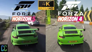 Forza Horizon 5 vs Forza Horizon 4 l 4K 60fps Race Gameplay Comparison