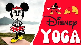 Disney Yoga | Calming yoga for Kids | PE Cool Down | Brain Break | Mickey and Friends