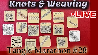 How to draw tangles - Knots & Weaving Tangles  - Draw with CZT - Tangle Marathon - Day #28