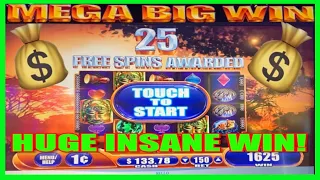 **MEGA HUGE WIN!!!** 25 FREE SPINS!!! King of Africa WMS Slot Machine Bonus Wins