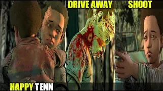Tenn Is Human VS Is A Zombie  - AJ Shoots Tenn VS Drive Him Away Tenn (All Dialogue) TWD FSE 4