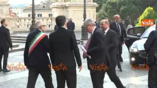 JUNCKER E SCHULZ INCONTRANO RENZI A ROMA PER IL VERTICE SULLO STATO DELL'UNIONE EUROPEA