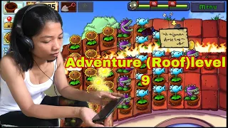 Zombie game : Plants vs Zombies Adventure (Roof)level 9