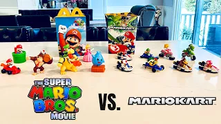 The Super Mario Bros. Movie Vs. MarioKart Happy Meal Toy Collection, Comparing both!