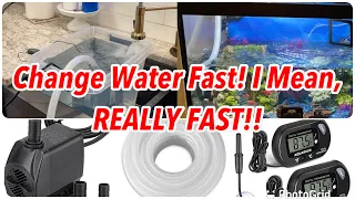 Easy And Quick Way To Change Water In Fish Tank | Cheaper And Faster Than Python No Spill System