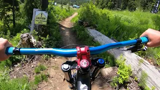 Trail Guide: Little Blue, Blue Hammer, Step Brother Trails at Mount Washington Mountain Bike Park.