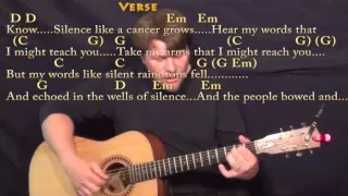 The Sound of Silence (Simon & Garfunkel) Fingerstyle Guitar Cover Lesson in Em with Chords/Lyrics