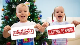 Gaby and Alex Decorating Christmas Tree and Writing Letters to Santa