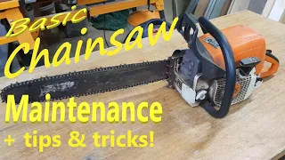 Basic Chainsaw maintenance - how to service & check over your saw for a long & trouble free life!