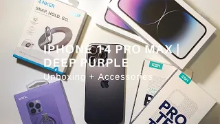 iPhone 14 Pro Max UNBOXING | Deep Purple | accessories | DUBAI VLOG 005