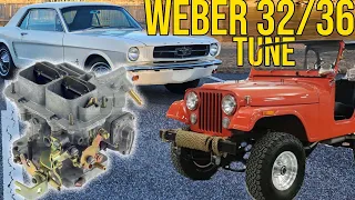 WEBER 32/36 ON A JEEP MUSTANG OR OTHER CLASSIC INLINE 6 CYLINDER ENGINES: RE JET AND HOOK UP