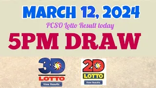 Lotto Result Today 5pm March 12, 2024 Swertres Ez2 PCSO#lotto