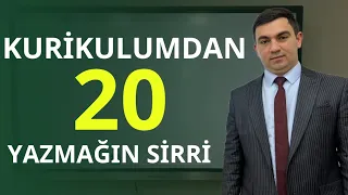 KURİKULUMDAN 20 YAZMAĞIN SİRRİ. Qarışıq sınaq. Coşqun Namazov 051-580-94-28