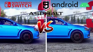 Nintendo Switch vs Android | Asphalt 9: Legends Gameplay Comparison