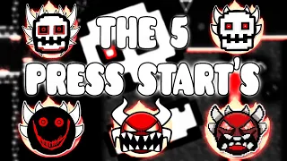 "THE 5 PRESS STARTS" !!! - GEOMETRY DASH BETTER AND RANDOM LEVELS