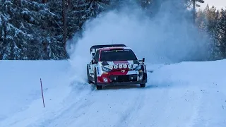 Takamoto Katsuta testing Toyota GR Yaris Rally1 in Finland 14.12.2022