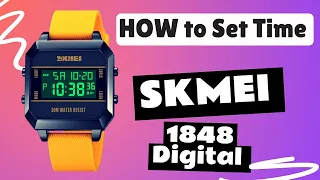 How to Set Time SKMEI 1848 Digital Watch 🔥 Full Tutorial #skmei #skmeiwatch