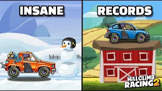 😎INSANE WORLD RECORDS!! - Hill Climb Racing 2