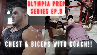 Nick Walker | OLYMPIA PREP SERIES! Ep. 9 | CHEST & BICEPS WITH COACH