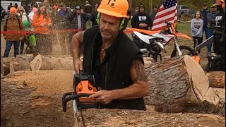 Buckin Billy Ray The Maestro with the Stihl 500 I at the 2023 Paul Bunyan Show #chainsaw #stihl500i