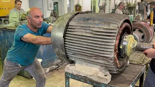 everything about the electric motors || Complete assembly of 75kw 1500rpm electric motor