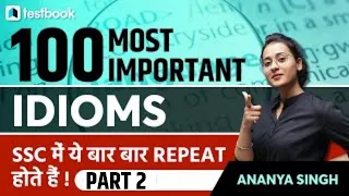 Idioms And Phrases For Competitive Exams | SSC | English Vocabulary by Ananya Ma'am | Part 2