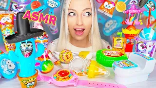 ASMR EATING LOLLIPOP, MIX CANDY, CHUPA CHUPS, CHEWING GUM, 막대사탕, 무지개, 사탕, 컬러 (SOUR SPRAY) MUKBANG 먹방