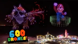 Super Mario Bros Movie Brought to Life with EPIC 600 Drone Light Show!