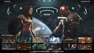 Injustice 2 Wonder woman vs Red Hood