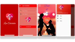 Calculate Love Percentage Between You and Your Partner with Love Calculator App.