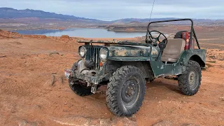 Vintage 4x4s take on Papa Smurf during the Winter 4x4 Jamboree 2024