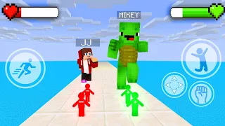 JJ vs Mikey GIANT RUSH Game - Maizen Minecraft Animation