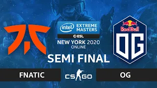 CS:GO - Fnatic vs. OG [Mirage] Map 3 - IEM New York 2020 - Semi Final - EU