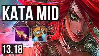 KATARINA vs GALIO (MID) | 13/0/4, Legendary, 1000+ games, 900K mastery | KR Diamond | 13.18