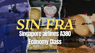 |Tripreport|FLYING ON SINGAPORE AIRLINES A380||SIN-FRA|(Economy class)|