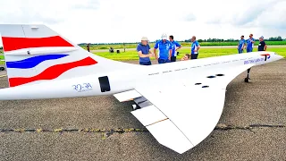 WORLDS LARGEST RC CONCORDE JET MODEL 149KG 10 METERS - OTTO WIDLROITHER - HORIZON AIRMEET LIVE 2020