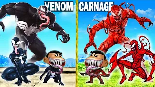 VENOM FAMILY VS CARNAGE FAMILY In GTA 5!