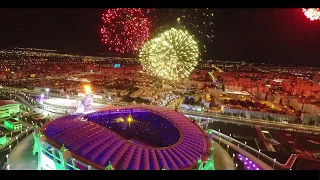 Фееричный салют на церемонии открытия V Азиатских игр (Азиада 2017 в Ашхабаде)